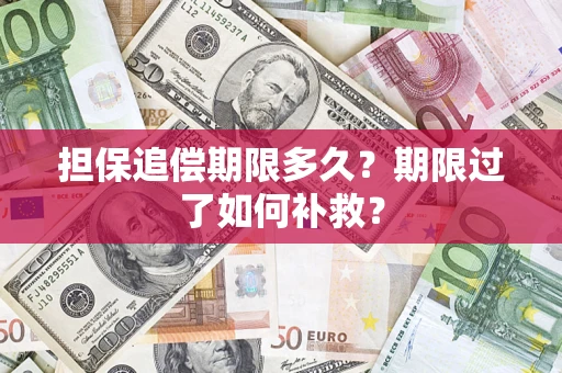 济南担保追偿期限多久？期限过了如何补救？