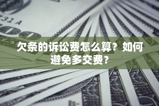 济南欠条的诉讼费怎么算？如何避免多交费？