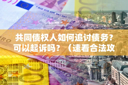 济南共同债权人如何追讨债务？可以起诉吗？（速看合法攻略）
